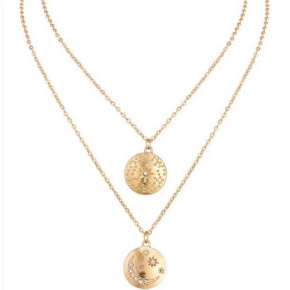 Moon and Stars Pendant Necklace - Picture 3 of 4